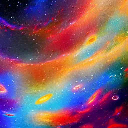 Image similar to an abstract painting of the universe, digital art, 4K,