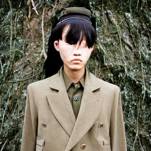 Image similar to (((((The North Korean))))) necromancer!!!!!!!!!!, portrait, !!!!!!!!!fashion photography!!!!!!!, by Juergen Teller