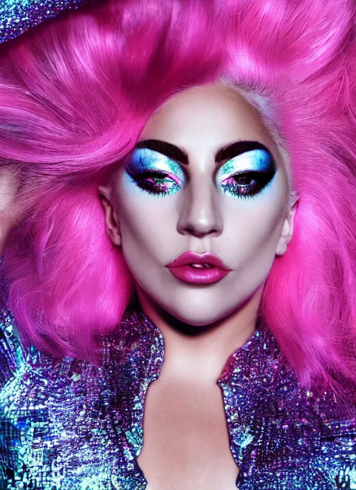 Image similar to lady gaga photoshoot by david lachapelle studio lighting Highly realistic. High resolution. Highly detailed. Dramatic. 8k.4k.