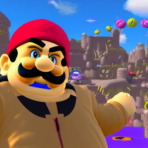 Image similar to wario on an adventure,, 8 k