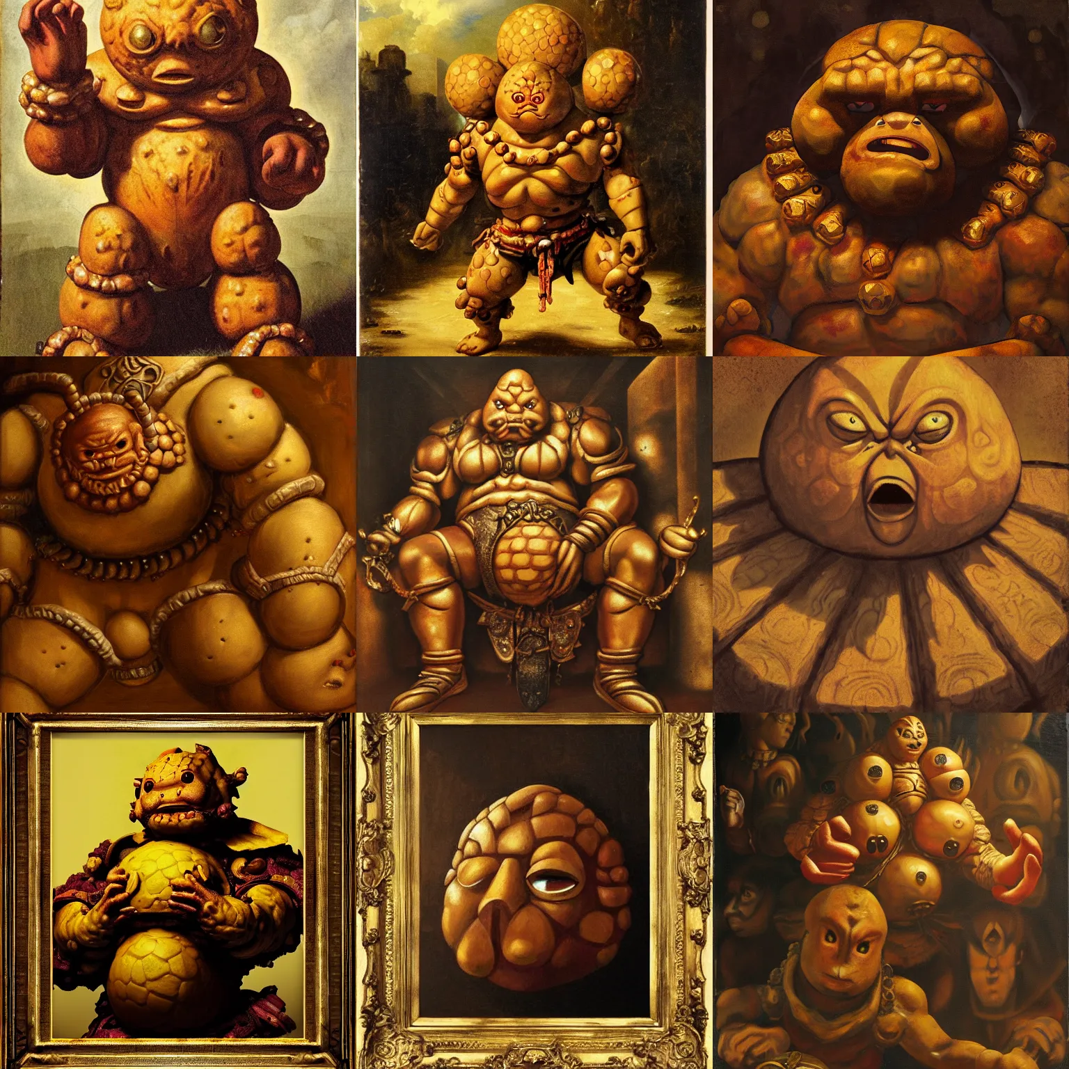 Prompt: goron brute, baroque painting