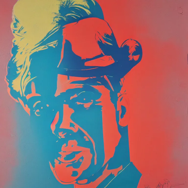 Image similar to Street-art portrait of Andy Warhol in style of Etam Cru