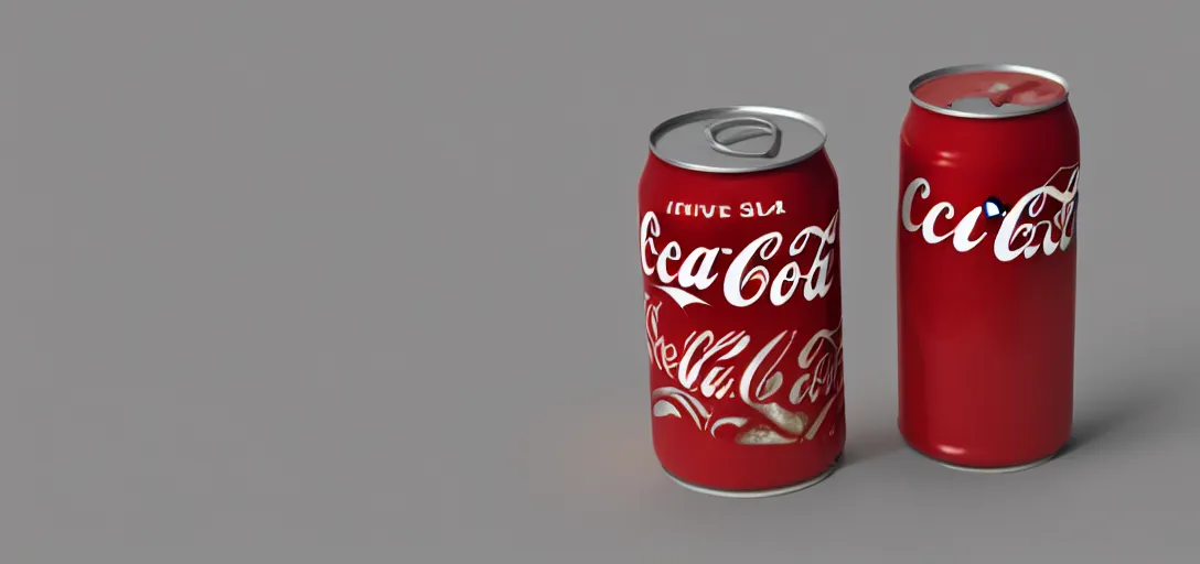 Image similar to 3 d render of a can of coke