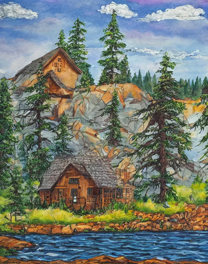 Image similar to Lodge art