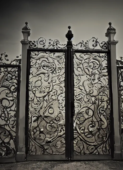 Image similar to hyper realistic photography of gates at the end of everything cinematic