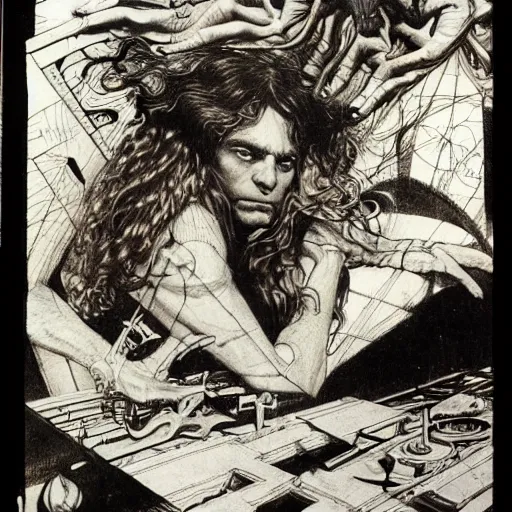 Prompt: dream weaver, Alan Lee, jack Kirby, DaVinci