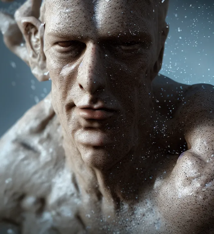 Image similar to sandman, photo realistic, ultra detailed, 8 k render, cgi, disintegrate, cinematic lighting, cinematic portrait