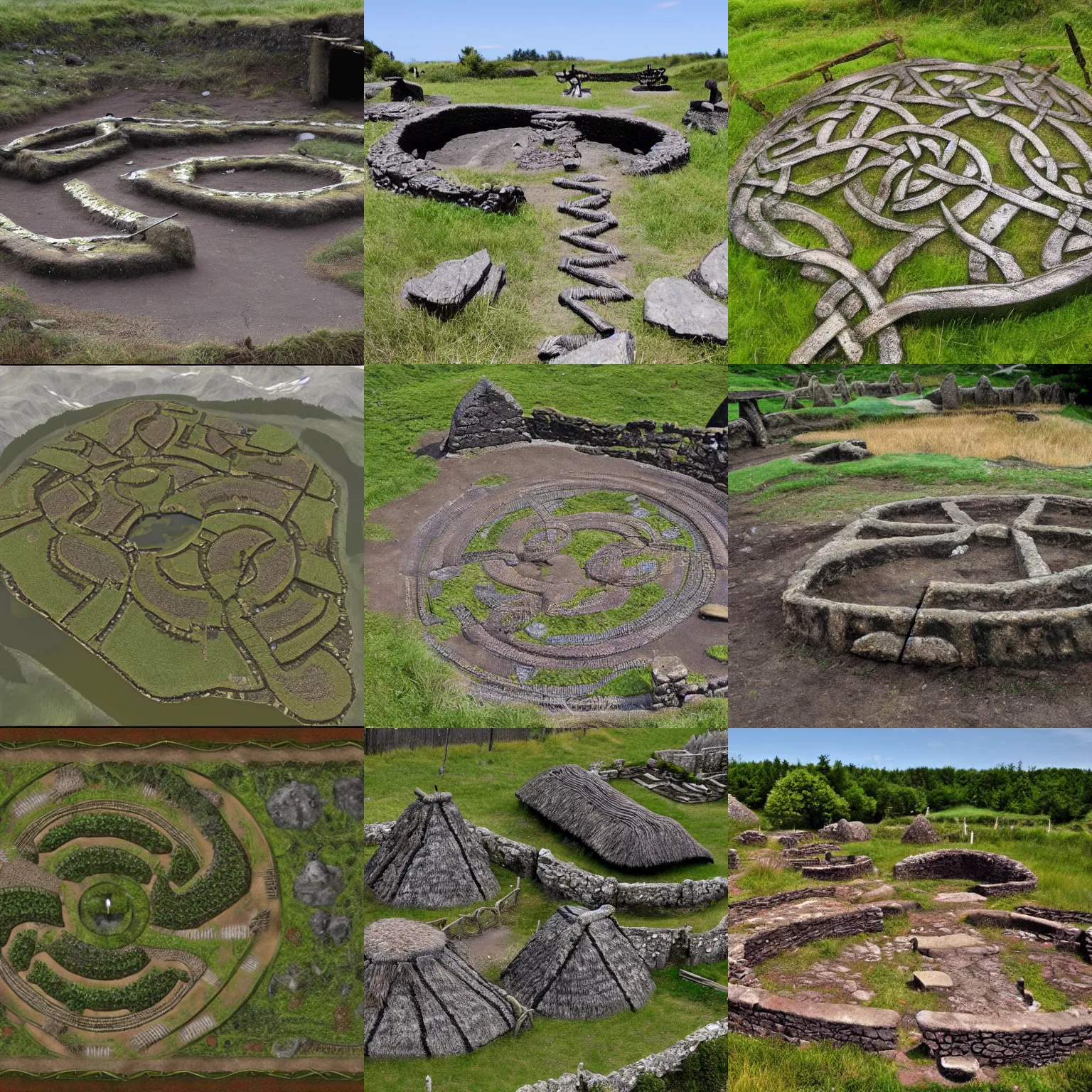 Prompt: ironage celtic village