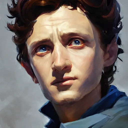 Image similar to greg manchess portrait painting of frodo beutlin as overwatch character, medium shot, asymmetrical, profile picture, organic painting, sunny day, matte painting, bold shapes, hard edges, street art, trending on artstation, by huang guangjian and gil elvgren and sachin teng