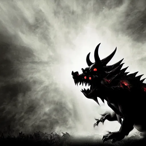 Prompt: gigantic demonic bowser roaring into the sky, Gothic horror, silent hill
