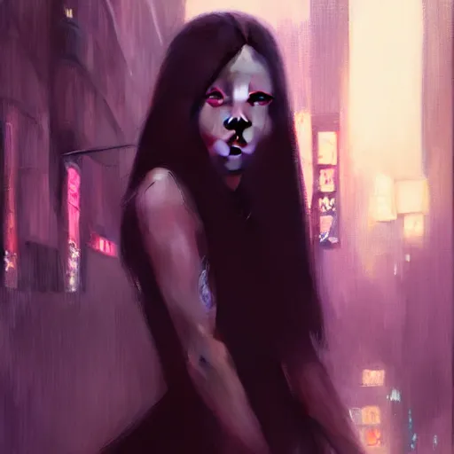 Image similar to jisoo of blackpink, hyperrealistic portrait, bladerunner street, art of elysium by jeremy mann and alphonse mucha, fantasy art, photo realistic, dynamic lighting, artstation, poster, volumetric lighting, very detailed face, 8 k, award winning