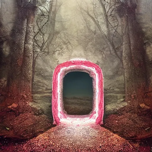 Prompt: a portal to an uncanny and dreamlike dimension