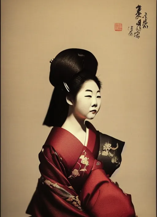 Image similar to Portrait Photograph of a Japanese Geisha Anscochrome 200