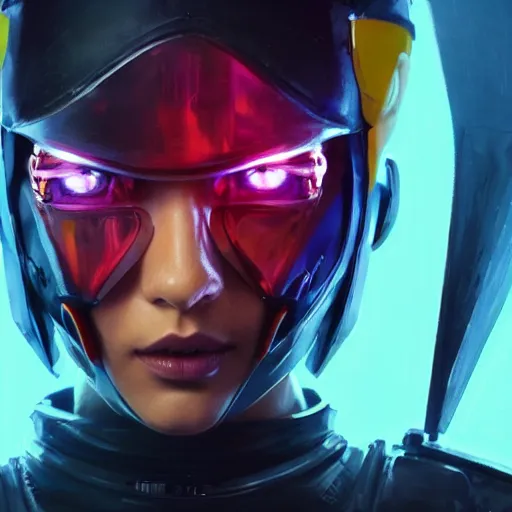 Image similar to movie still of stylized ninja - cyberpunk girl, wearing techwear and armor, complementary colors, beautiful realistic face, highly detailed, digital painting, artstation, concept art, smooth, sharp focus, illustration, art by artgerm, by greg rutkowski, by jeremy mann, by francoise nielly, oil painting