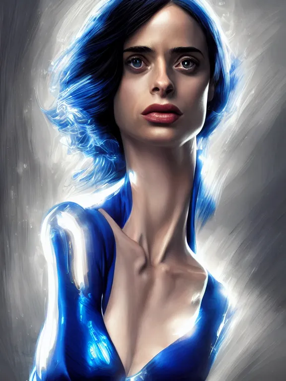 Image similar to krysten ritter as invisible woman, marvel, digital painting, extremely detailed, 4 k, intricate, brush strokes, mark arian, artgerm, bastien lecouffe - deharme