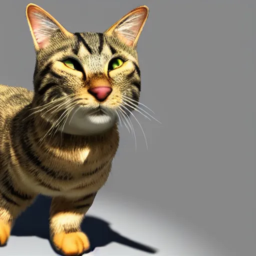 Prompt: tabby cat, unreal engine