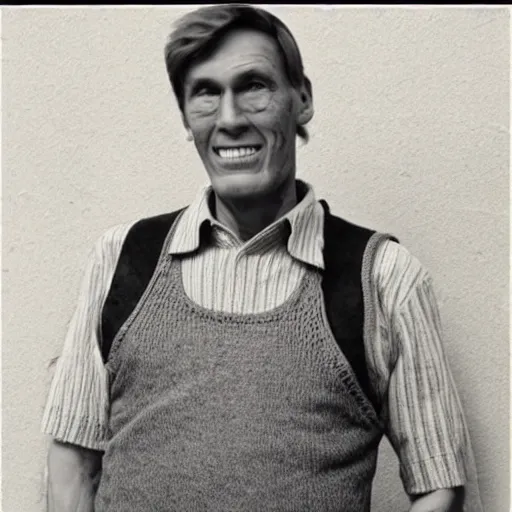 Image similar to A photograph of old Jerma985 in his eighties who looks like Jerma985 wearing a sweater vest in the 2010s, Jerma985, looks like Jerma985, taken in the late 2010s, taken on a 2010s Camera, realistic, hyperrealistic, very realistic, highly detailed, very detailed, extremely detailed, detailed, digital art, trending on artstation, headshot and bodyshot, detailed face, very detailed face