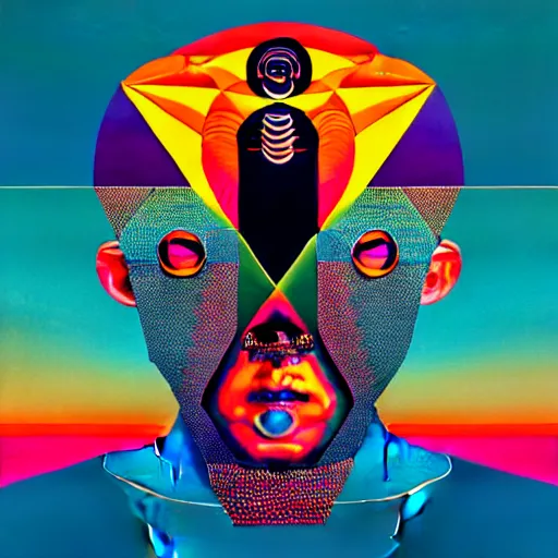 Image similar to album cover design design depicting the alter to the ai machine gods, by jonathan zawada, pi - slices, and tristan eaton, digital art