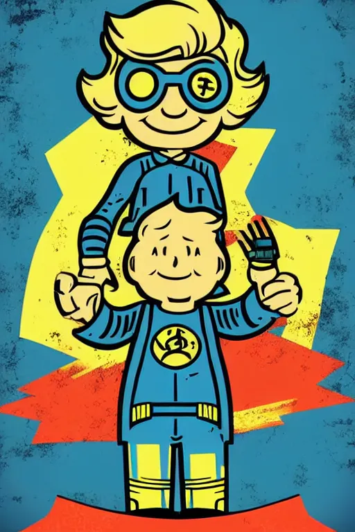 Image similar to fallout 7 6 retro futurist illustration art by butcher billy, sticker, colorful, illustration, highly detailed, simple, smooth and clean vector curves, no jagged lines, vector art, smooth andy warhol style