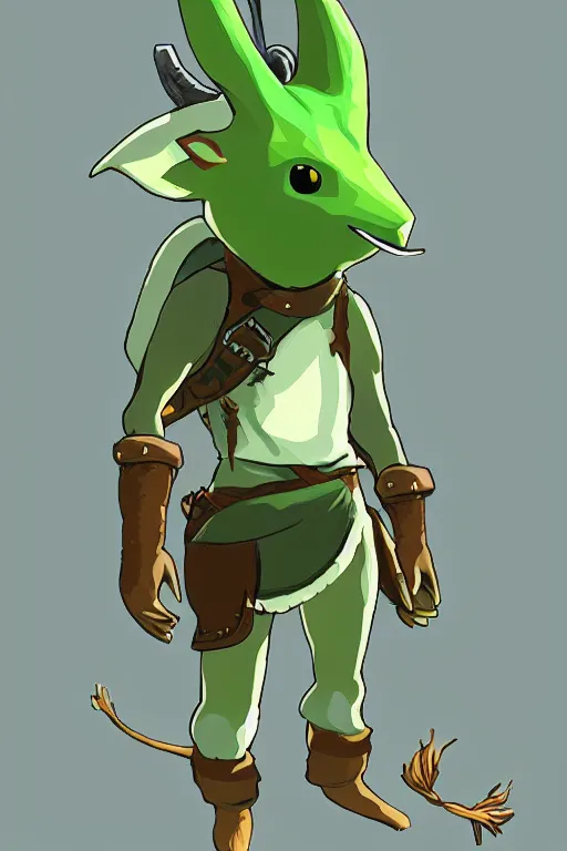 Image similar to an in game portrait of hestu from the legend of zelda breath of the wild, breath of the wild art style.