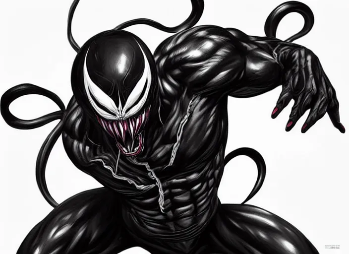 Image similar to artwork of venom by artgerm