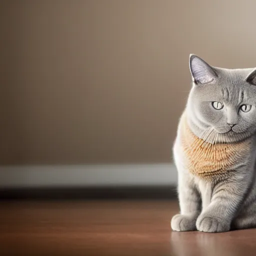 Prompt: photo british shorthair cat with wine glass