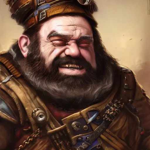 Image similar to a detailed portrait painting of the dwarf bardin goreksson from vermintide 2 video game steampunk engineer, artstation, 8 k, fantasy