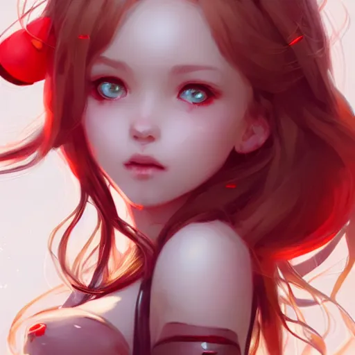 Prompt: illustration of a cute girl with small red horns, by Stanley Artgerm Lau, WLOP, Rossdraws, James Jean, Andrei Riabovitchev, Marc Simonetti, krenz cushart, Sakimichan, trending on artstation, vector art