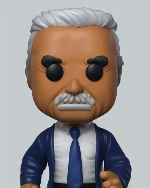 Image similar to full body 3d render of funko pop Lula presidente as a funko pop, studio lighting, white background, blender, trending on artstation, 8k, highly detailed