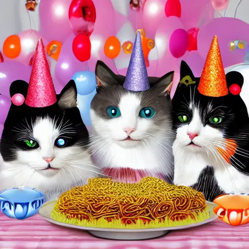 Image similar to cats party