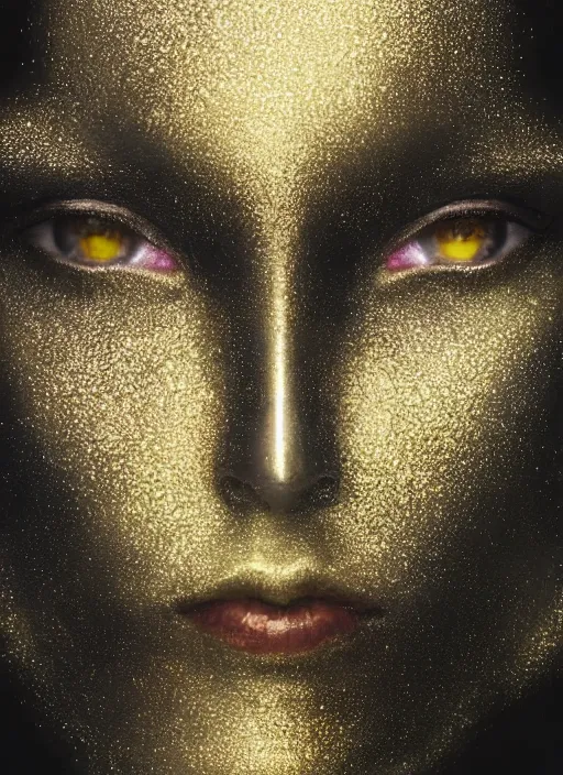 Image similar to glowing silver and golden elements, full close-up portrait, crow from shutterstock, book cover, green forest, white moon, red lips, establishing shot, extremly high detail, photo-realistic, cinematic lighting, pen and ink, intricate line drawings, by Yoshitaka Amano, Ruan Jia, Kentaro Miura, Artgerm, post processed, concept art, artstation, matte painting, style by eddie mendoza, raphael lacoste, alex ross