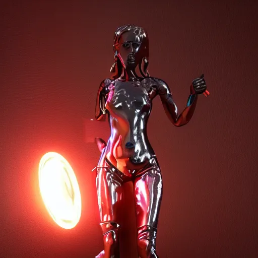 Image similar to 3 d render melted humanoid, sculpture, chrometype, liquid metal, neotribal, raytraced, volumetric lightning, 8 k by wlop, innate studio h - 1 0 0 0 w - 1 0 0 0