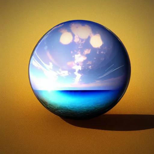 Image similar to a mini world in a crystal ball octane render hyperdetailed