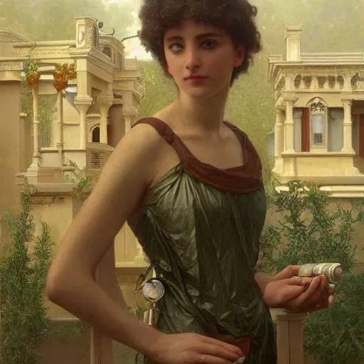 Prompt: detailed portrait of a scifi suburbia, interior, filigree ornaments and greek architecture, artstation, bouguereau, greg crewdson, in africa, cinematic