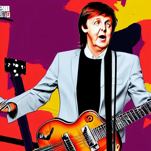 Image similar to Paul McCartney on a gta cover of the game, hyper realistic, HD, HQ, photo realistic