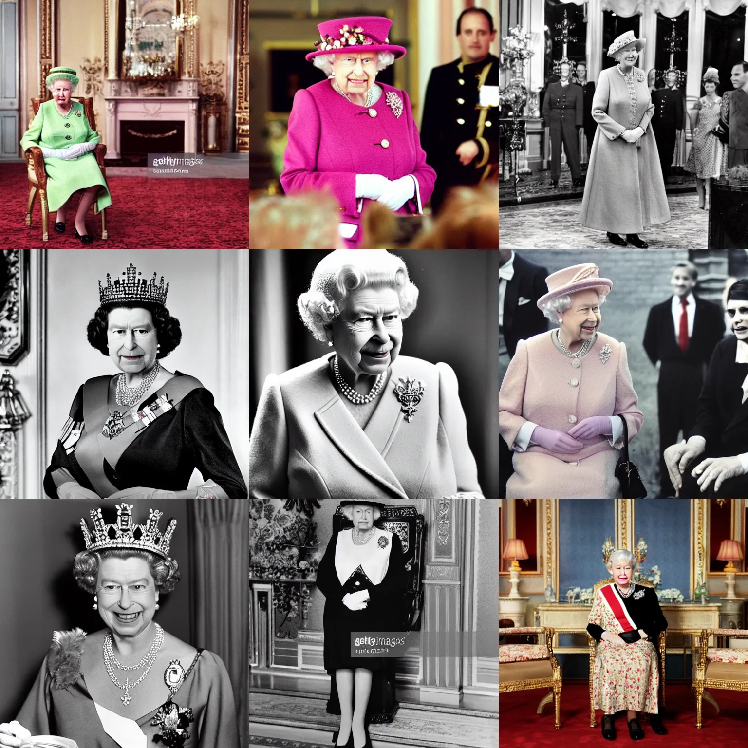 Prompt: Queen Elizabeth as a guest on a TV episode of Sienfeld.