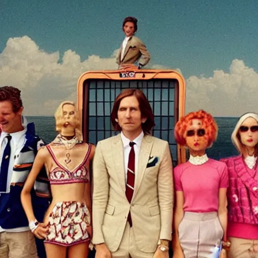 Image similar to 💎↩️😑 directed by Wes Anderson