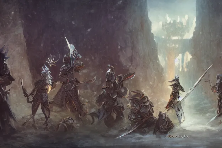 Image similar to dungeons and dragons fantasy painting, phalanx of ashigaru mice, anime inspired, by brian froud, jessica rossier, and greg rutkowski