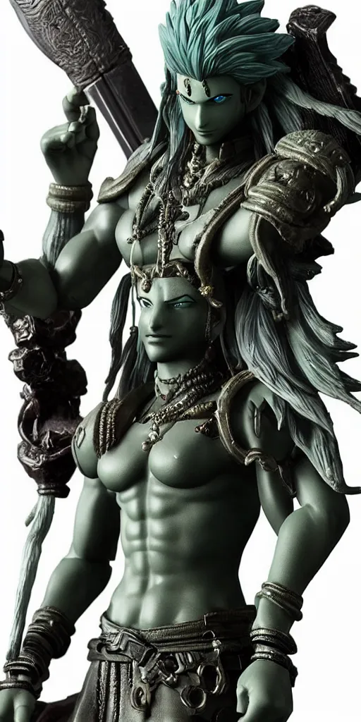 Image similar to a highly detailed 3D figurine of Shiva from Final Fantasy VII remake