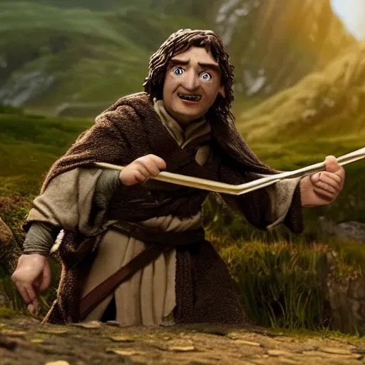 Image similar to still lord of the rings, claymation, 8 k, hyperdetalied, cgsociety,