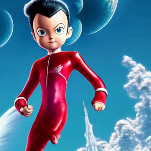 Image similar to astroboy poster in a 2 0 2 0 blockbuster, cgi, render