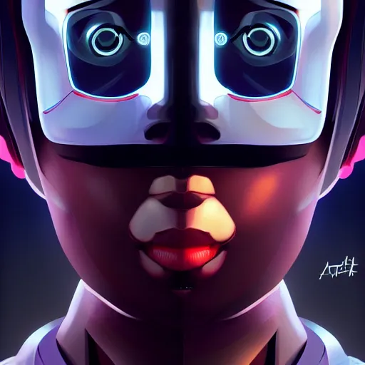 Prompt: portrait of cool boy with robot body by artgerm and ilya kuvshinov, close up, portrait, cinematic, elegant, artstation, intricate, highly detailed, digital painting, artstation, concept art, sharp focus, illustration, cyberpunk, cgsociety, 8 k