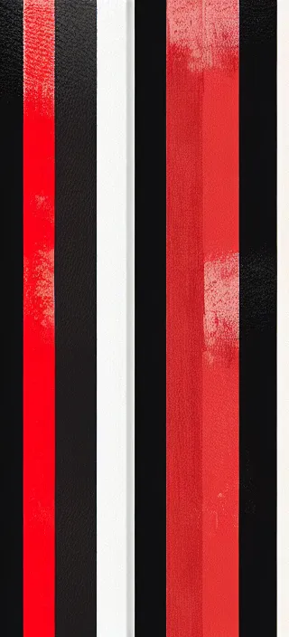 Prompt: canvas coated with red paint, black stripes, matte paint