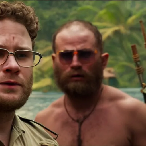 Prompt: Seth Rogen as captain benjamin in apocalypse now, 8k resolution, full HD, cinematic lighting, award winning, anatomically correct