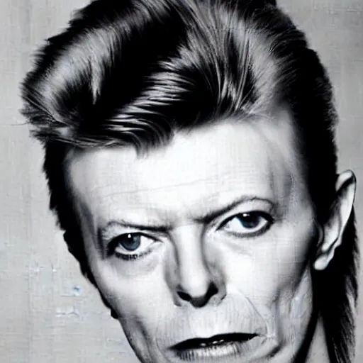 Image similar to David Bowie as a young woman