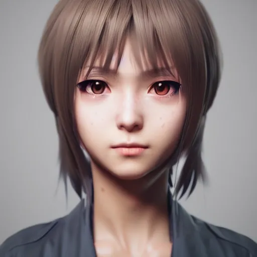 Image similar to anime girl close up portrait, Photorealistic, unreal engine 5, anatomically correct, 8k, highly detailed, very,