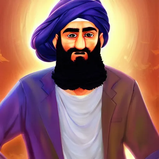 Prompt: Osama Bin Laden appears in new Disney movie, digital painting, 4k, anime key visual, artstation, kuvshinov ilya