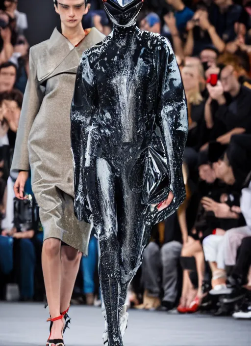 Image similar to hyperrealistic and heavy detailed Balenciaga runway show of marvel avengers , Leica SL2 50mm, vivid color, high quality, high textured, real life