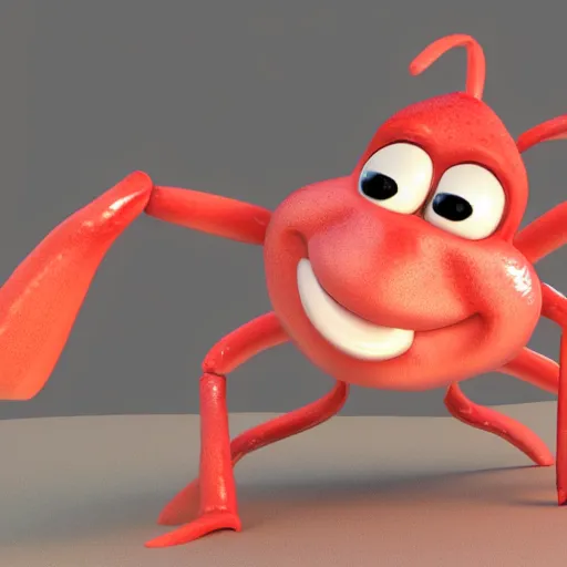 Image similar to 3 d render of mr krabs