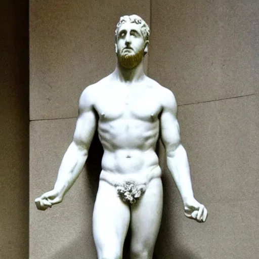 Image similar to ryan gosling as roman statue